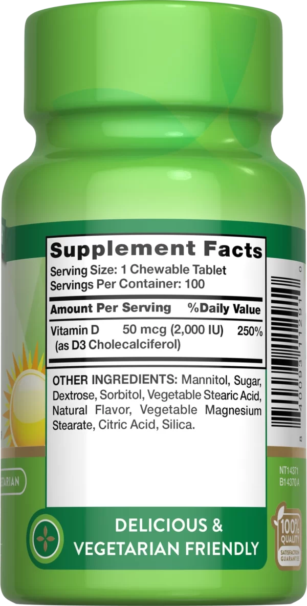 VITAMIN D3 2000 IU (50 MCG) CHEWABLES - Image 2
