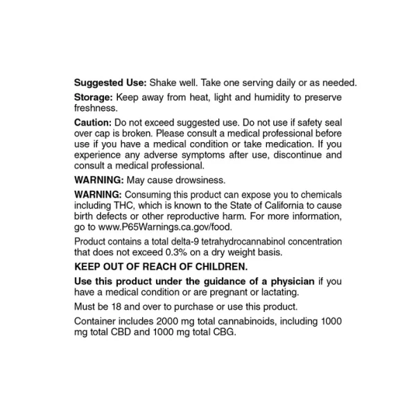 Broad Spectrum CBG + CBD Oil Tincture - Image 3