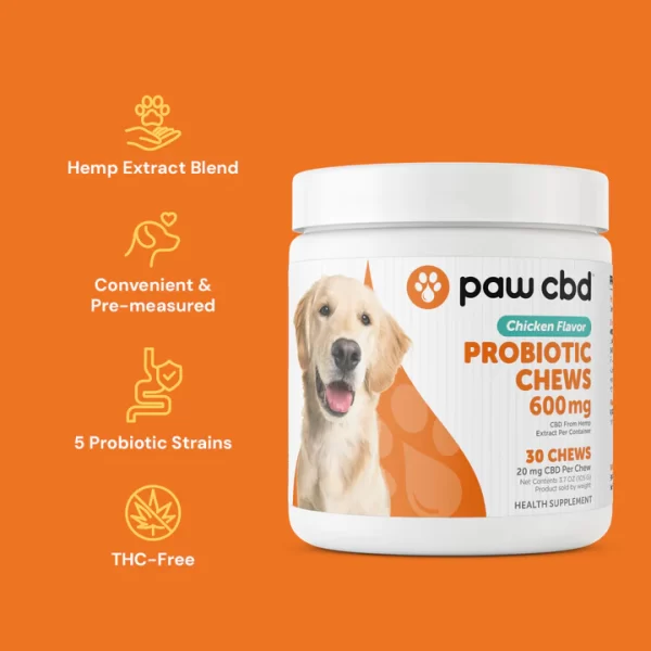 Broad Spectrum CBD Dog Probiotic Chews