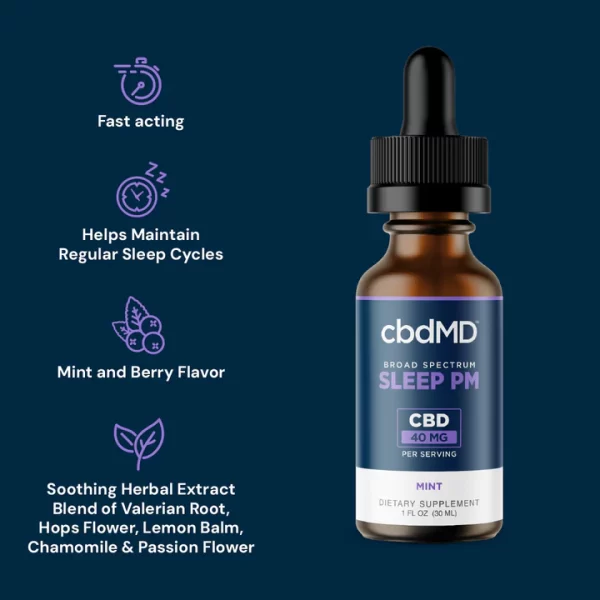 Broad Spectrum CBD PM Oil Tincture - Image 4